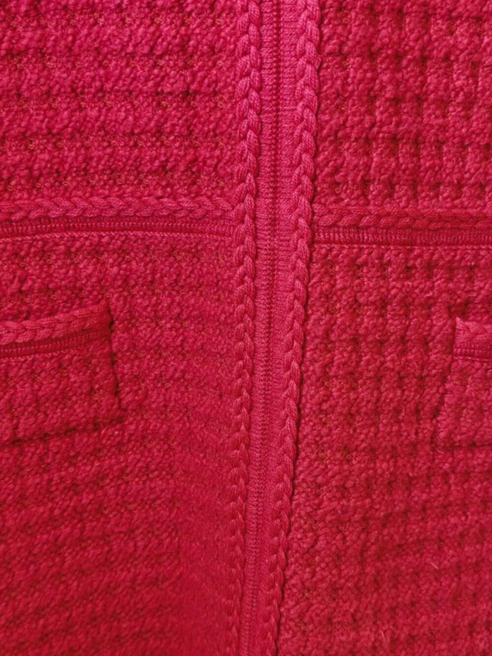 NWT Sandro Yvonne V-neck collared knit dress rouge red - Picture 7 of 8